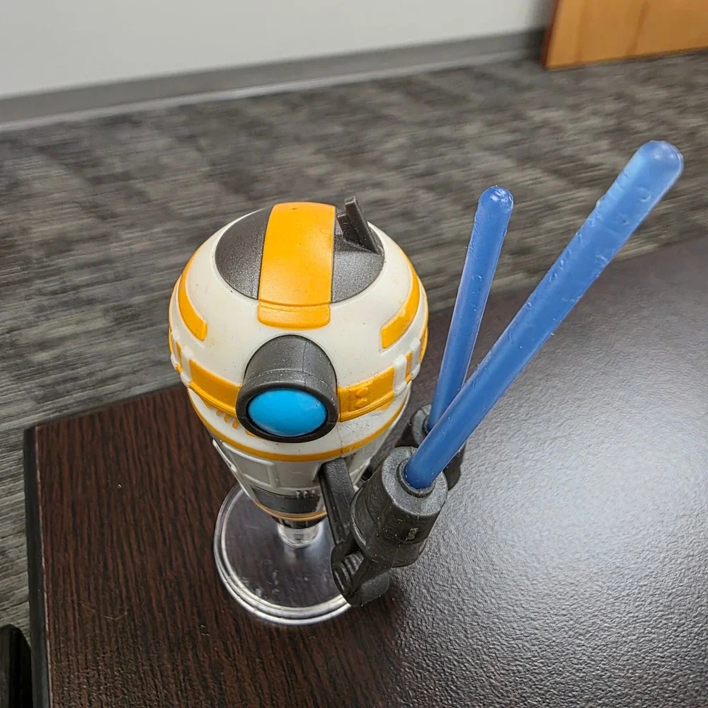 Star Wars Droid Depot Training Remote Droid Figure Orange White Blue 4 Inch